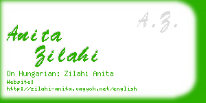 anita zilahi business card